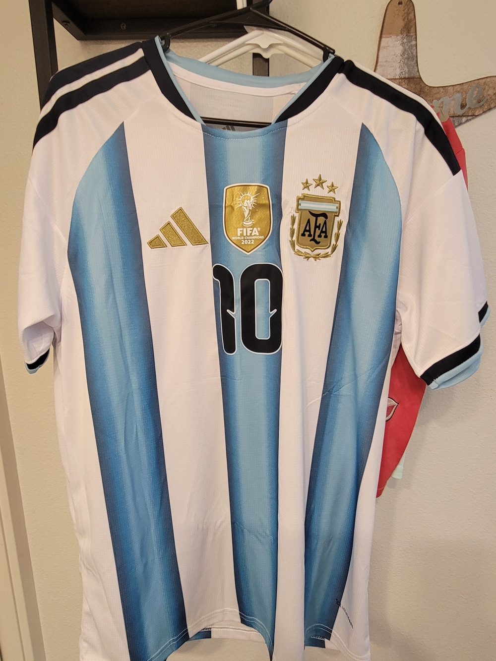 MESSI JERSEY..Adidas Argentina #10 Home Soccer Jersey - Blue & White